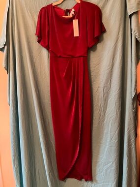 Burgundy midi dress